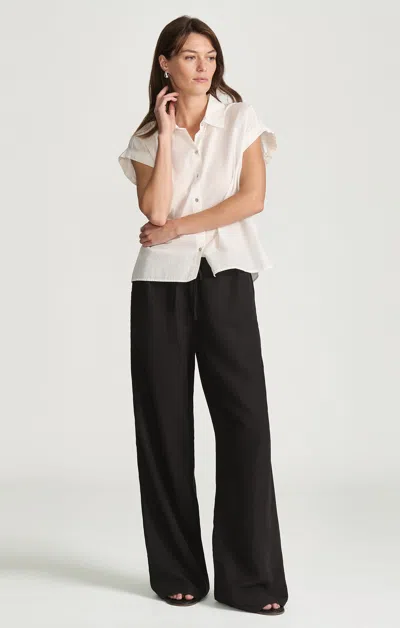 Mavi Marcela Wide Leg In Black Linen