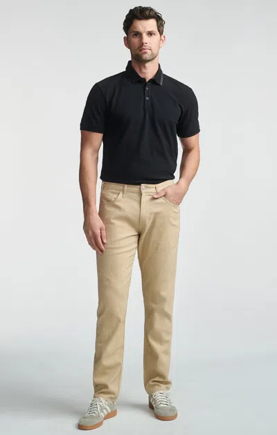 Mavi Marcus Slim Straight Leg In Beige Linen In Tan