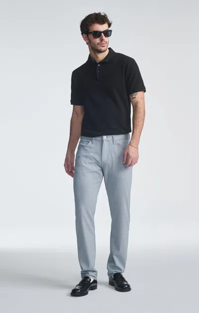 Mavi Marcus Slim Straight Leg In Blue Cross Hatch Twill In Light Blue
