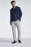 Mavi Marcus Slim Straight Leg In Bone Cross Hatch Twill In Grey