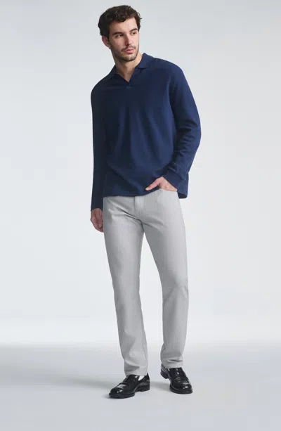 Mavi Marcus Slim Straight Leg In Bone Cross Hatch Twill In Grey