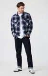 Mavi Marcus Slim Straight Leg In Deep Selvedge In Dark Blue