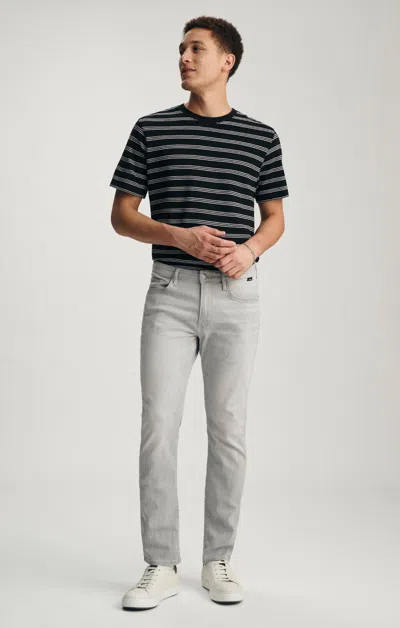Mavi Marcus Slim Straight Leg In Ice Grey Feather Blue In Gray