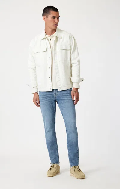 Mavi Marcus Slim Straight Leg In Light Brushed Classic Blue In Light Blue