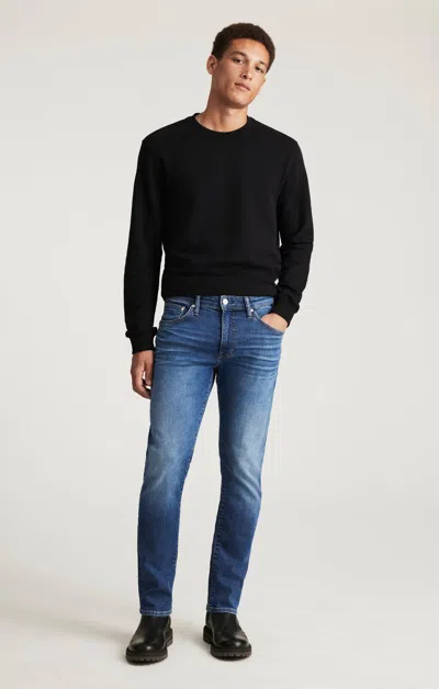 Mavi Marcus Slim Straight Leg In Mid Brushed Classic Vintage In Blue