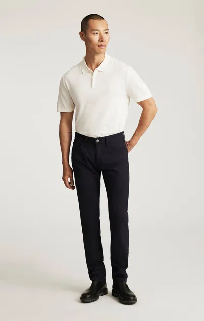 Mavi Marcus Slim Straight Leg In Navy Feather Tweed In Blue