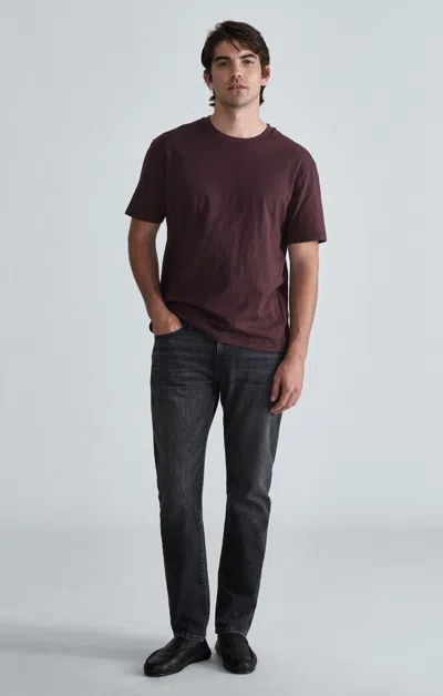 Mavi Marcus Slim Straight Leg In Smoke Brushed Classic Blue In Black
