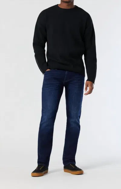 Mavi Marcus Slim Straight Leg Jeans In Dark Brushed In Transparent