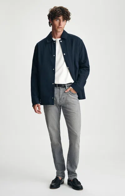 Mavi Marcus Slim Straight Leg Jeans In Light Smoke Feather Blue In Grey