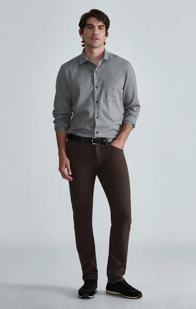 Mavi Marcus Slim Straight Pants In Brown Denim