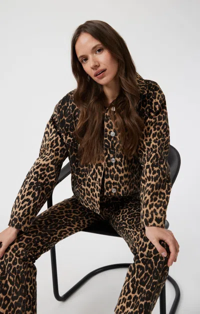 Mavi Maren Crop Jacket In Leopard Denim