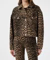 Mavi Maren Crop Jacket In Leopard In Multi