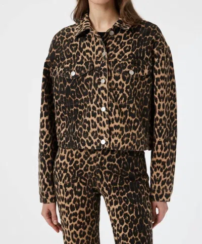 Mavi Maren Crop Jacket In Leopard In Multi