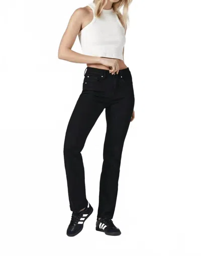 Mavi Maria Slit High Rise Flare Jeans In La Blue In Black