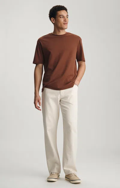 Mavi Marlon Modern Straight Leg In Ecru Linen Denim In White