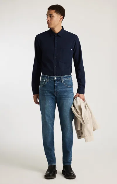 Mavi Marvin Relaxed Tapered Leg In Mid Brushed Classic Vintage In Blue