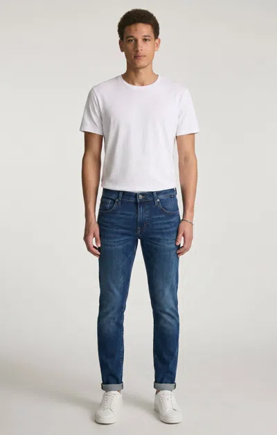 Mavi Matt Relaxed Straight Leg In Dark Supermove In Blue
