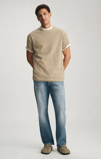Mavi Matt Relaxed Straight Leg In Light  Brushed Classic Vintage In Blue