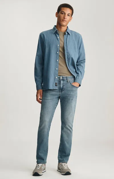 Mavi Matt Relaxed Straight Leg In Light Brushed Organic Vintage In Blue