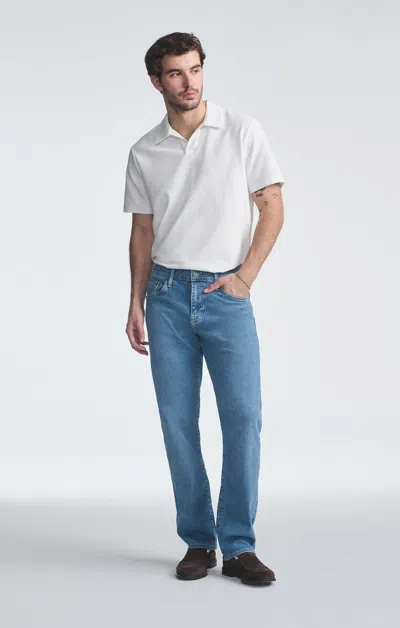 Mavi Matt Relaxed Straight Leg In Ocean Brushed Organic Vintage In Light Blue
