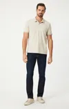 Mavi Matt Relaxed Straight Leg In Rinse Brushed Feather Blue In Dark Blue