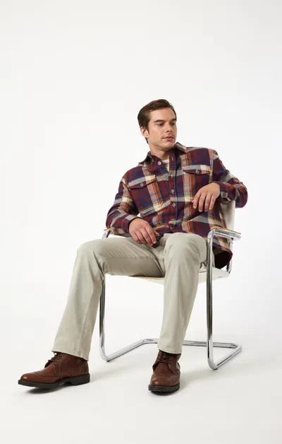 Mavi Matt Relaxed Straight Leg In Silver Casual Twill In Grey