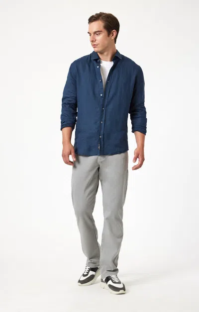Mavi Matt Relaxed Straight Leg In Stormy Casual Twill In Dark Blue
