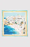 Mavi Medium Silk Coastal Bandana In Turquoise