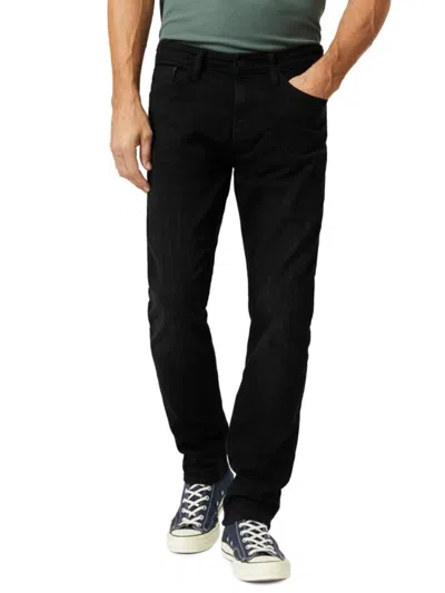 Mavi Men's High Rise Slim Straight Jeans In Black