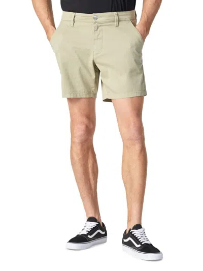 Mavi Men's Solid Flat Front Shorts In Green