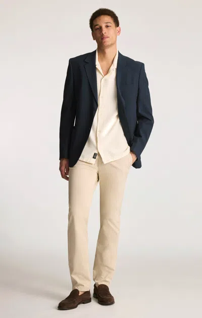 Mavi Milton Slim Straight Chino In Linen City Smart In Sand