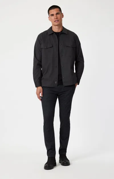 Mavi Milton Slim Straight Leg In Navy Herringbone In Dark Blue