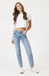 Mavi Mirella Straight Leg In Light Brushed Classic Blue In Light Blue