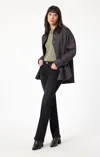 Mavi Molly Bootcut In Smoke Brushed Feather Blue In Black