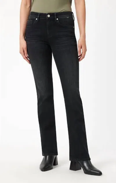 Mavi Molly Bootcut Jeans In Smoke Brushed Feather Blue In Black