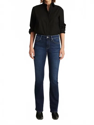 Mavi Molly Deep Brushed Jeans In Ink Feather Luxe In Blue