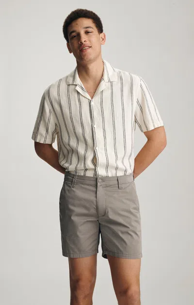 Mavi Nate 7" Inseam Shorts In Foggy City Smart In Gray