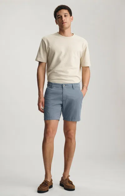 Mavi Nate 7" Inseam Shorts In Steel City Smart In Blue