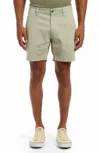 Mavi Nate Light Twill Short In Mineral Green In Gray
