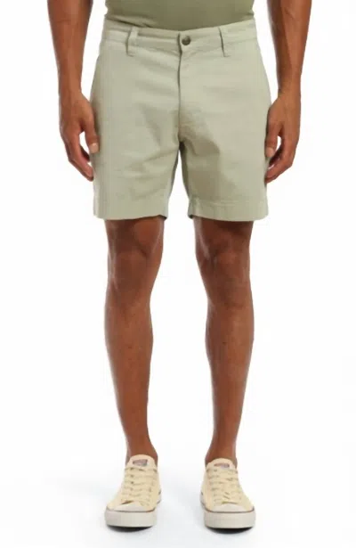 Mavi Nate Light Twill Short In Mineral Green In Gray
