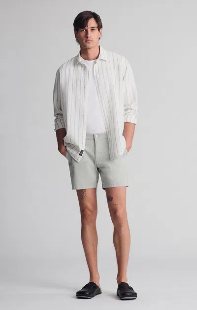 Mavi Nate Shorts In Pistachio Casual Twill