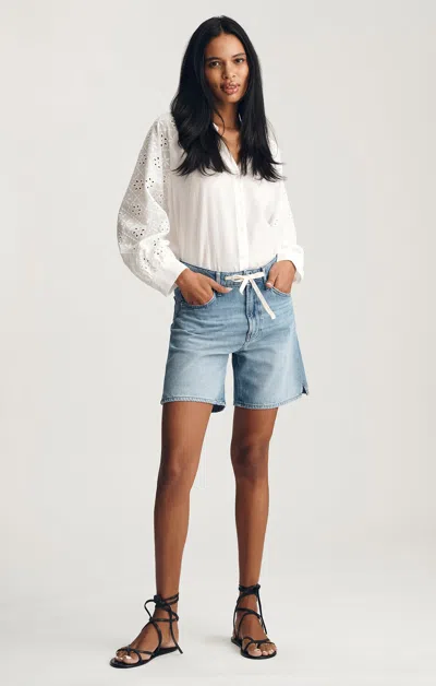 Mavi Nella Relaxed Shorts In Light Blue Well Blue