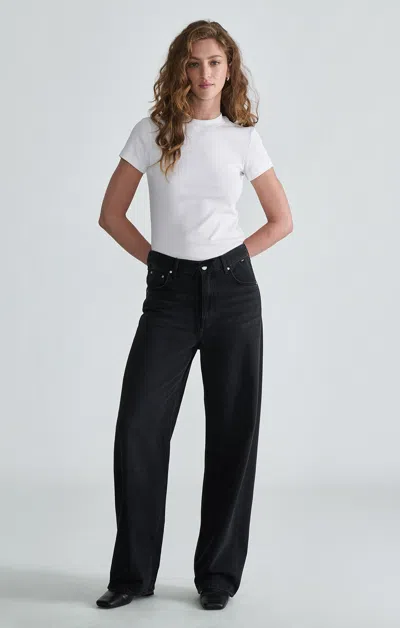 Mavi Nella Wide Leg In Dark Smoke Well Blue In Black