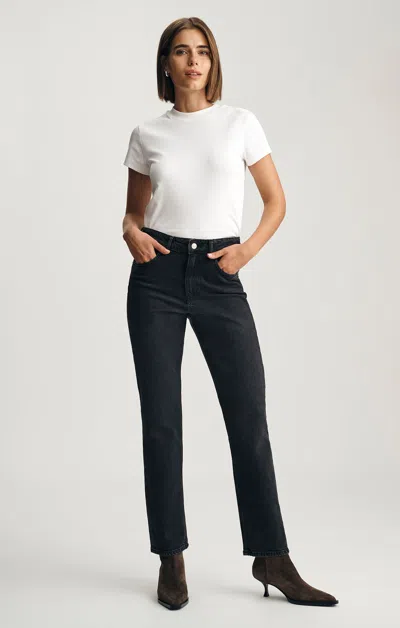 Mavi New York Straight Leg In Dark Smoke Classic Blue In Gray