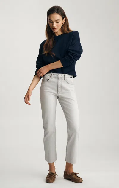 Mavi New York Straight Leg In Ice Grey Classic Blue In Gray