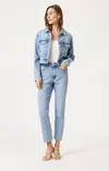 Mavi New York Straight Leg In Light Blue Bloom Denim In Light Blue