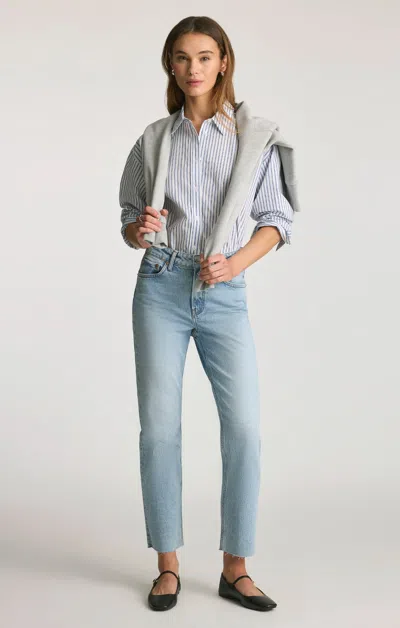 Mavi New York Straight Leg In Light Brushed Classic Blue