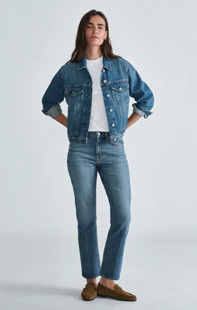 Mavi New York Straight Leg In Mid Shaded Classic Blue In Medium Blue