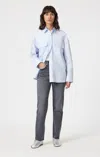 Mavi New York Straight Leg In Mid Smoke Classic Blue In Grey