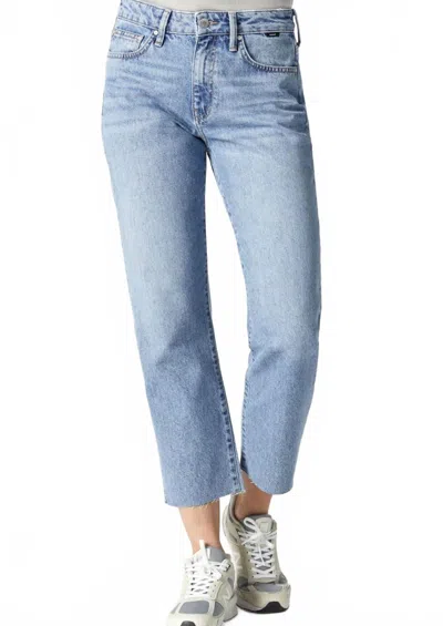 Mavi New York Straight Leg Jeans In Dark Recycled Blue In Multi